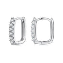 925 Sterling Silver Moissanite Earrings 1.4cm for Women