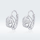 925 Sterling Silver Earrings with Pavé Setting CZ - 1.4x0.9 cm for Women