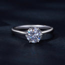 925 Sterling Silver Moissanite 1 Carat Ring Size 6 for Women