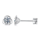 925 Sterling Silver 0.3 Carat Moissanite Earrings for Women