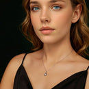 925 Sterling Silver 0.5 Carat Moissanite Necklace with White Gold Plating for Women