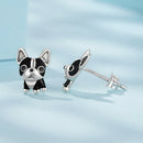 925 Sterling Silver Oxidized Enamel Earrings for Women