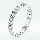 925 Sterling Silver & Platinum Plated 0.29cm CZ Ring for Women Size 6.0