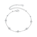 925 Sterling Silver 3mm Moissanite Bracelet for Women