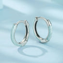 925 Sterling Silver Enamel Oxidized Earrings for Women