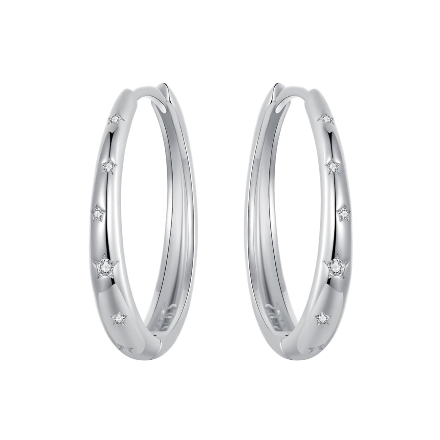 925 Sterling Silver Earrings with Pavé Setting CZ for Women