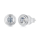 925 Sterling Silver 0.1 Carat Genuine Moissanite Earrings for Women