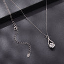 925 Sterling Silver 1 Carat Moissanite Necklace with White Gold Plating - 40+5cm Length for Women