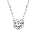 925 Sterling Silver Adjustable Necklace with CZ Pendants for Women