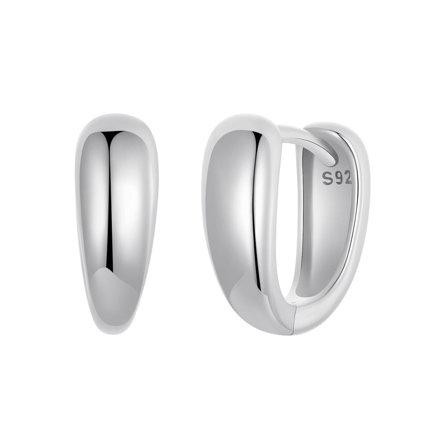 925 Sterling Silver Oxidized Earrings 12x5mm for Women