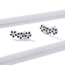 925 Sterling Silver Earrings with Pavé Setting CZ