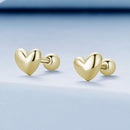 925 Sterling Silver Plated Platinum 5mm Earrings for Women
