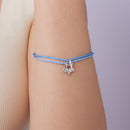 925 Sterling Silver Adjustable Cotton Rope Bracelet for Women