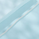 925 Sterling Silver White Gold Plated Shell Pearl Bracelet 16+6cm for Women