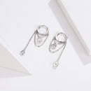 925 Platinum Plated Pavé Setting CZ Earrings