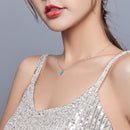 925 Sterling Silver Plated Translucent Opal Necklace 45cm for Women