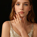 925 Sterling Silver 2 Carat Moissanite Ring in White Gold Plating - Size 8 for Women