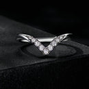 S925 Sterling Silver Moissanite 1.7mm Ring for Women - Size 6
