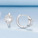 925 Sterling Silver White Gold Plated CZ Earrings for Women