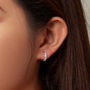 925 Sterling Silver Earrings with Pavé Setting CZ for Women