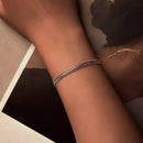 925 Sterling Silver & White Gold Plated Bracelet