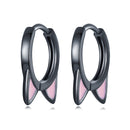 925 Sterling Silver Enamel Black Gold Plated Earrings for Women