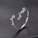 925 Sterling Silver Moissanite 0.06 Carat Ring for Women, Size E