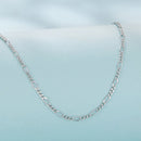 925 Sterling Silver 40cm Necklace with Plated White Gold