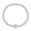 925 Sterling Silver Bracelet 17cm Oxidized & Platinum Plated for Women