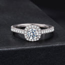925 Sterling Silver Moissanite 0.5 Carat Ring for Women - Size 6
