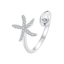 925 Sterling Silver Pavé Setting White Gold Ring for Women