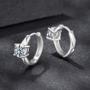925 Sterling Silver Moissanite 0.50 Carat Earrings for Women