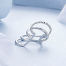 925 Sterling Silver Earrings with CZ and White Gold Plating