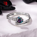 925 Sterling Silver Ring with Heart Design, 0.55cm Heart Size, Women’s Jewelry