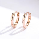 S925 Sterling Silver Plated Rose Gold Earrings