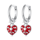 S925 Sterling Silver Enamel Process Pavé Set CZ Earrings