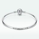 925 Sterling Silver 17.0 cm Oxidized CZ Bracelet for Women