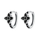 925 Sterling Silver Enamel and CZ Earrings for Women