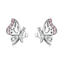 925 Sterling Silver Earrings with CZ in Pavé Setting