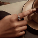 925 Sterling Silver Plated White Gold 0.18cm Rings for Women