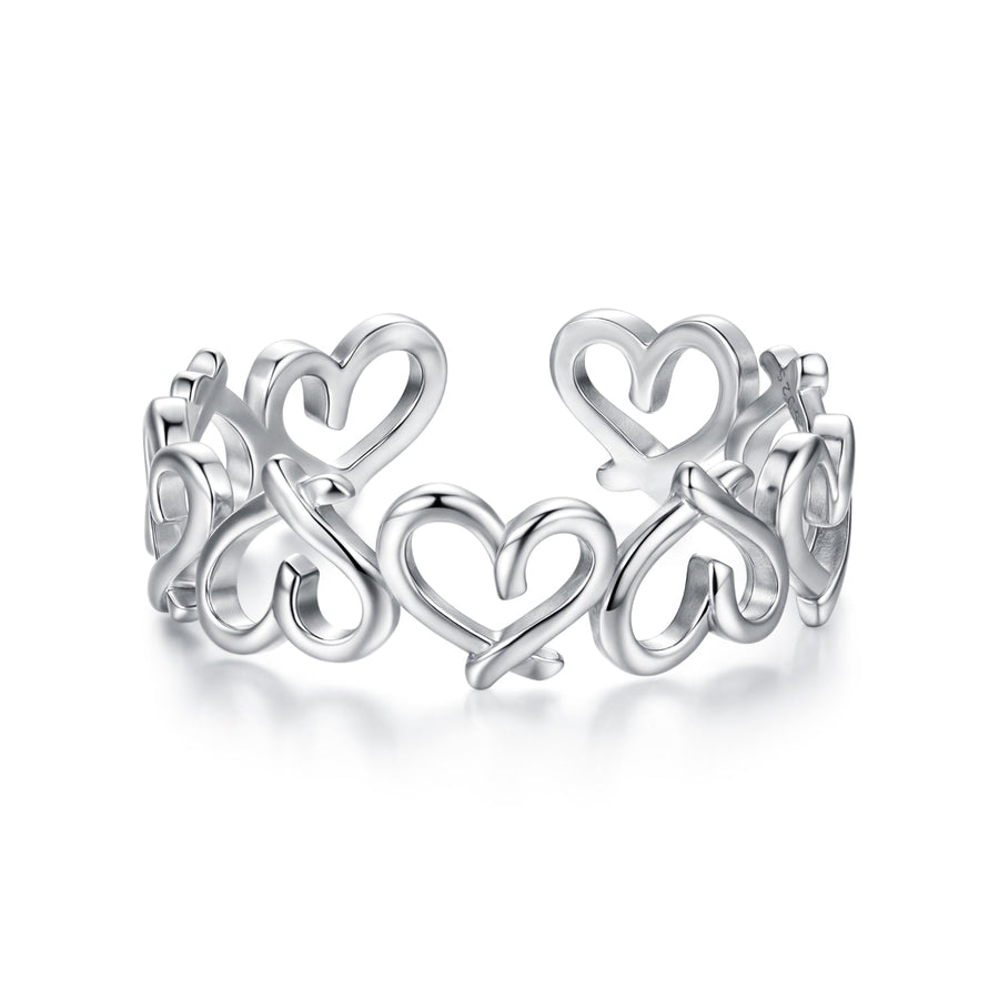 925 Sterling Silver and White Gold Plated Ring for Women