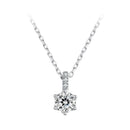 925 Sterling Silver Moissanite Plated Platinum Necklace for Women, 6.5mm, Style L, 400mm Length