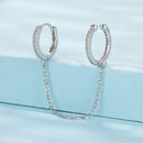 S925 Sterling Silver Earrings with Pavé Setting CZ for Women