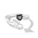 925 Sterling Silver Oxidized Pavé Setting CZ Ring