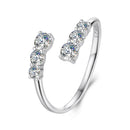 925 Sterling Silver Moissanite Ring for Women - Size E - Plated White Gold