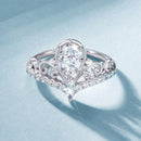 925 Sterling Silver 0.5 Carat Moissanite Ring in Size 6 for Women