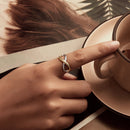 925 Sterling Silver Plated White Gold Ring for Women