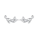 925 Sterling Silver Oxidized Earrings - 7*11mm for Women