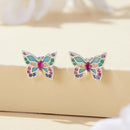 925 Sterling Silver Earrings with Enamel and CZ for Women