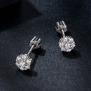 925 Sterling Silver Moissanite 0.15ct/0.027ct Earrings for Women